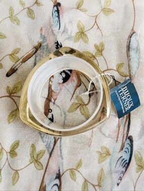 Bijoux Terner Spun Chunky Clear Frosted Lucite Triangle Bangle Bracelet NWT